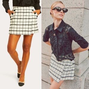NWT Mestiza New York Teresa Tweed Mini Skirt Sz 4